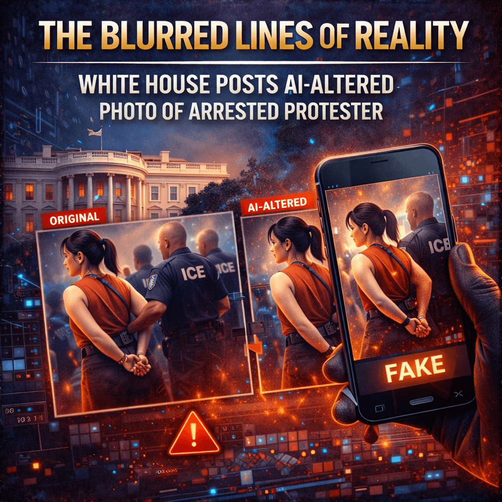 The Blurred Lines of Reality: White House Posts AI-Altered Photo of Arrested Protester