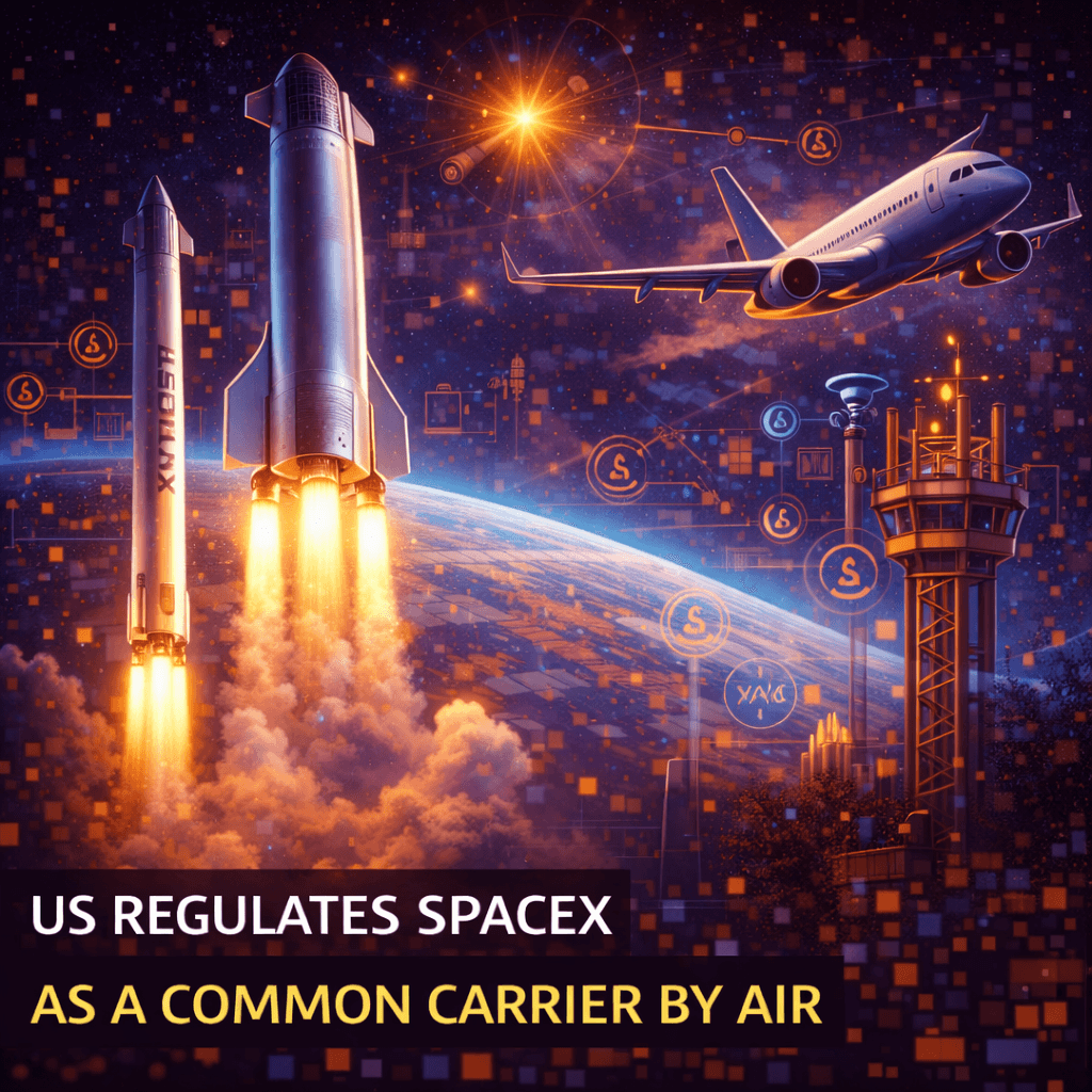 US Regulates SpaceX as a Common Carrier by Air