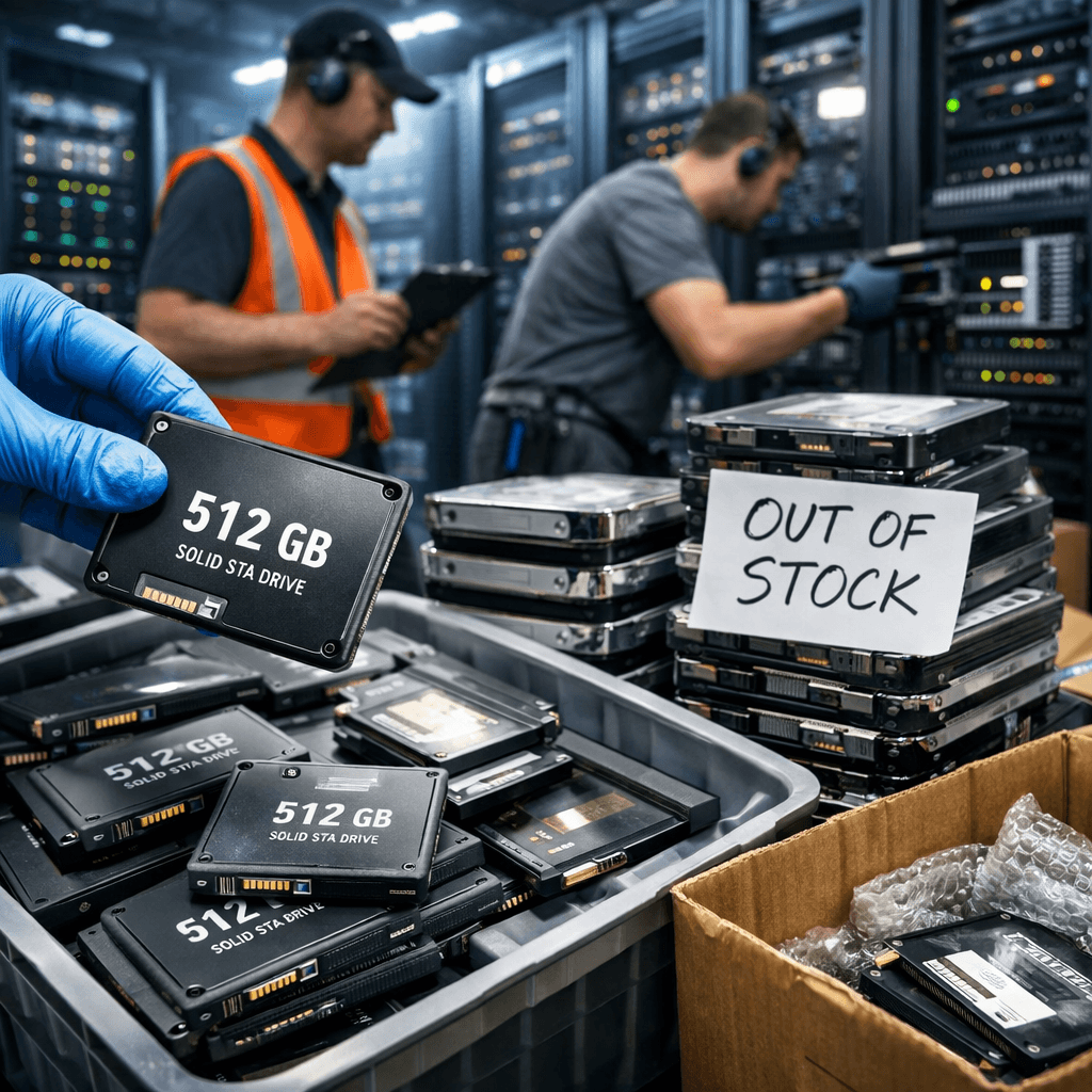 Data Centers Scramble for SSDs as Hard Drive Shortage Intensifies