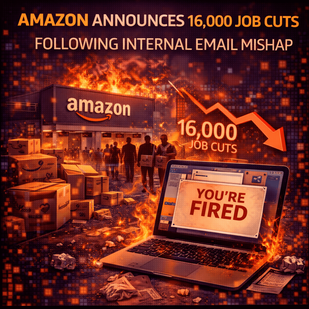 Amazon Announces 16,000 Job Cuts Following Internal Email Mishap