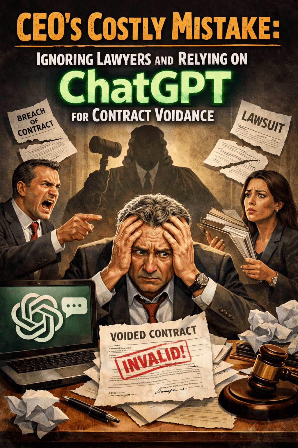CEO's Costly Mistake: Ignoring Lawyers and Relying on ChatGPT for Contract Voidance
