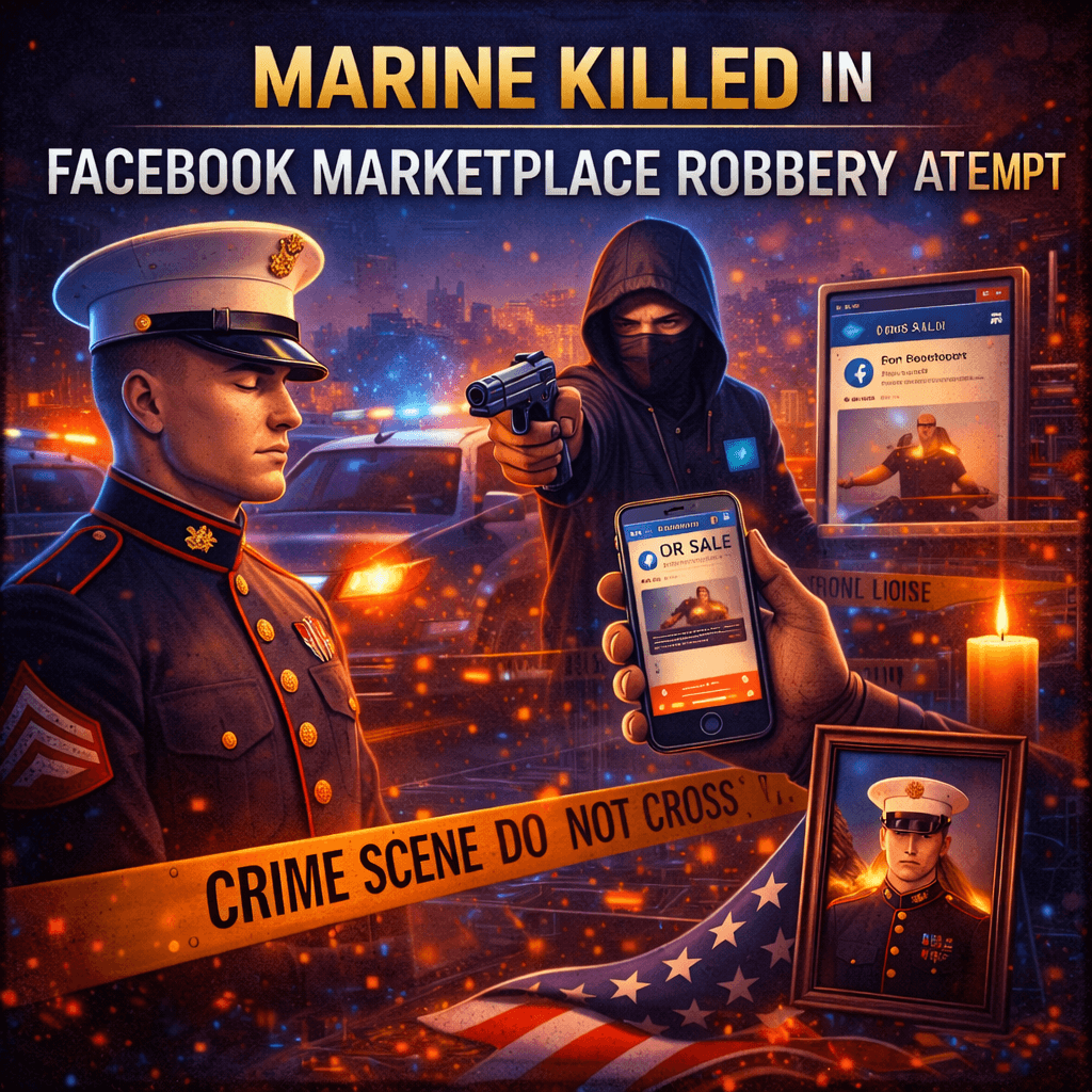 Marine Killed in Facebook Marketplace Robbery Attempt