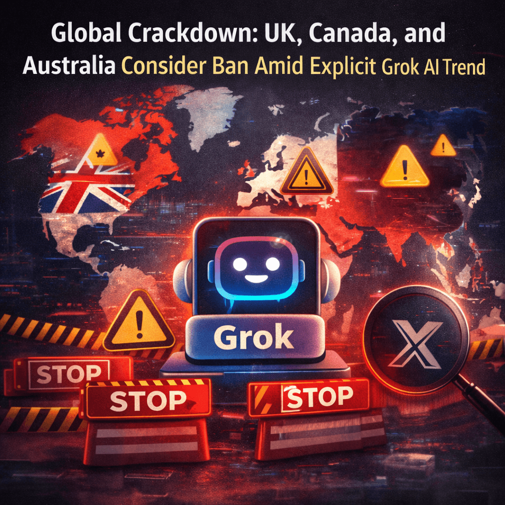 Global Crackdown: UK, Canada, and Australia Consider Ban Amid Explicit Grok AI Trend