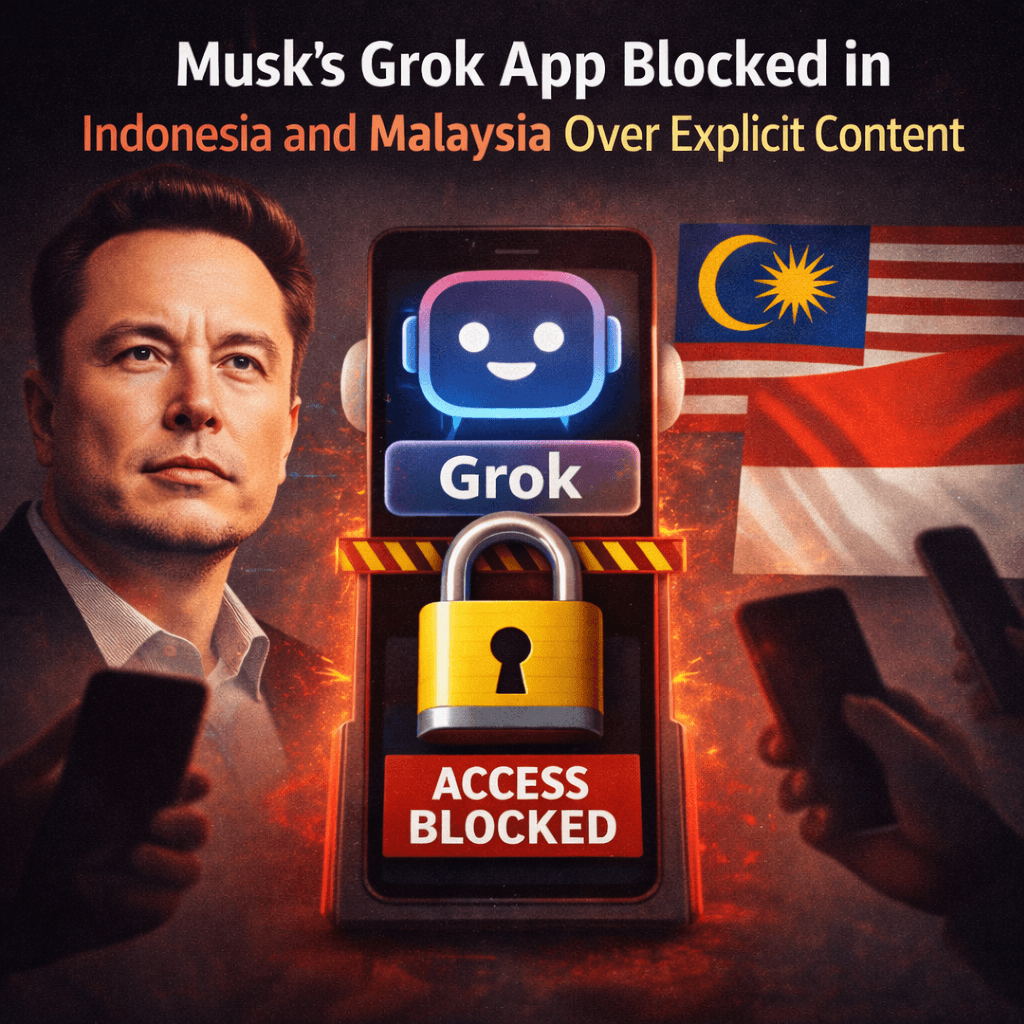 Musk's Grok App Blocked in Indonesia and Malaysia Over Explicit Content