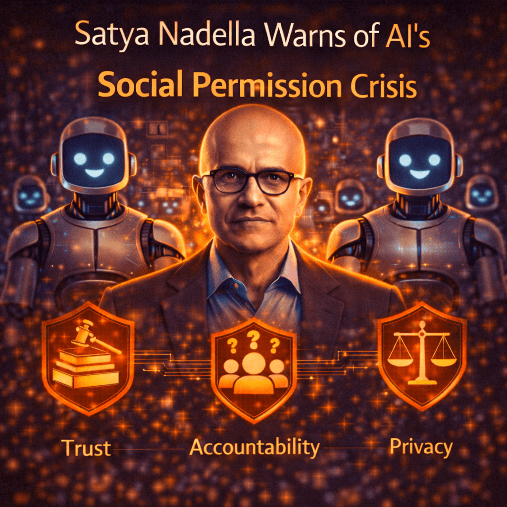 Satya Nadella Warns of AI's Social Permission Crisis