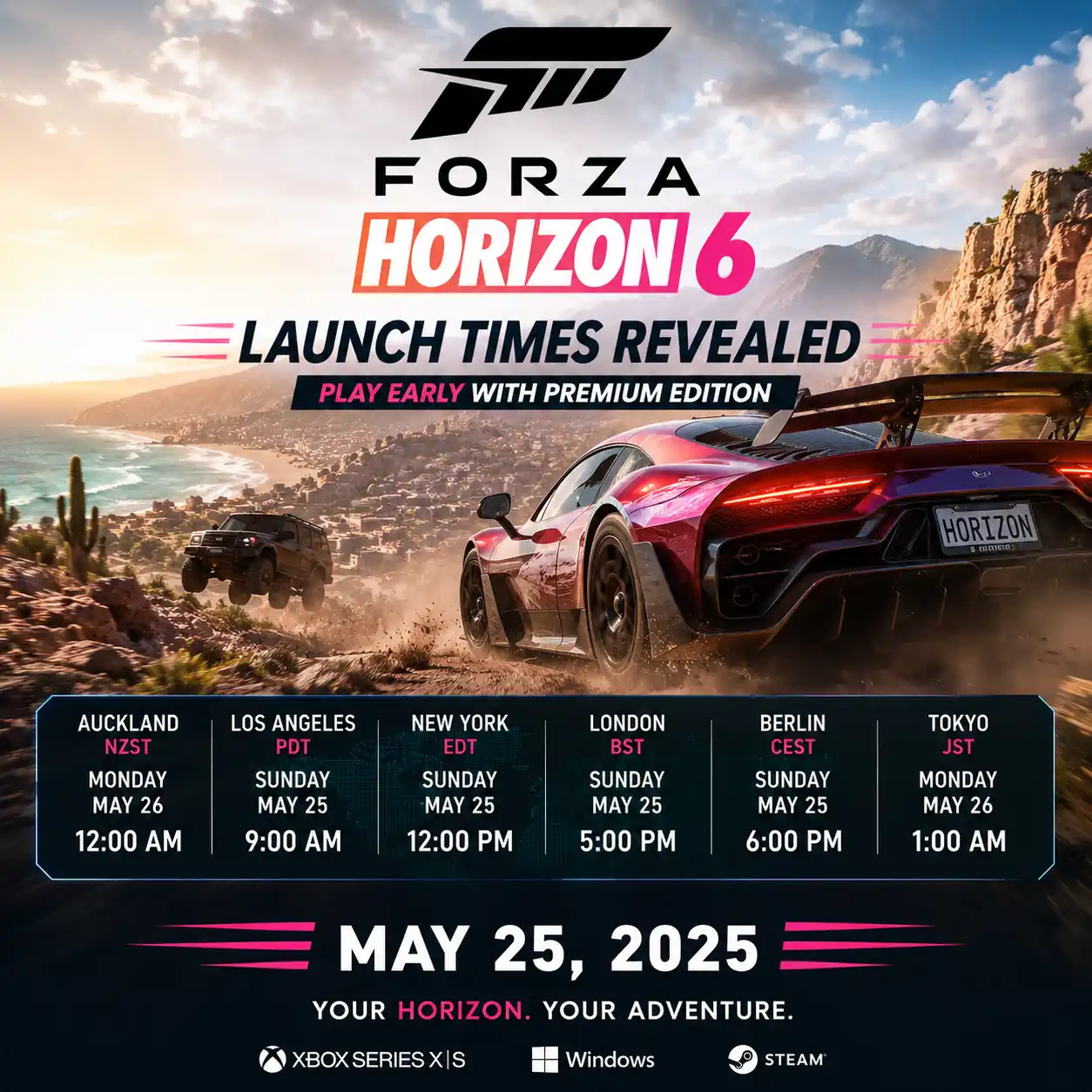 Forza Horizon 6 Launch Times Revealed