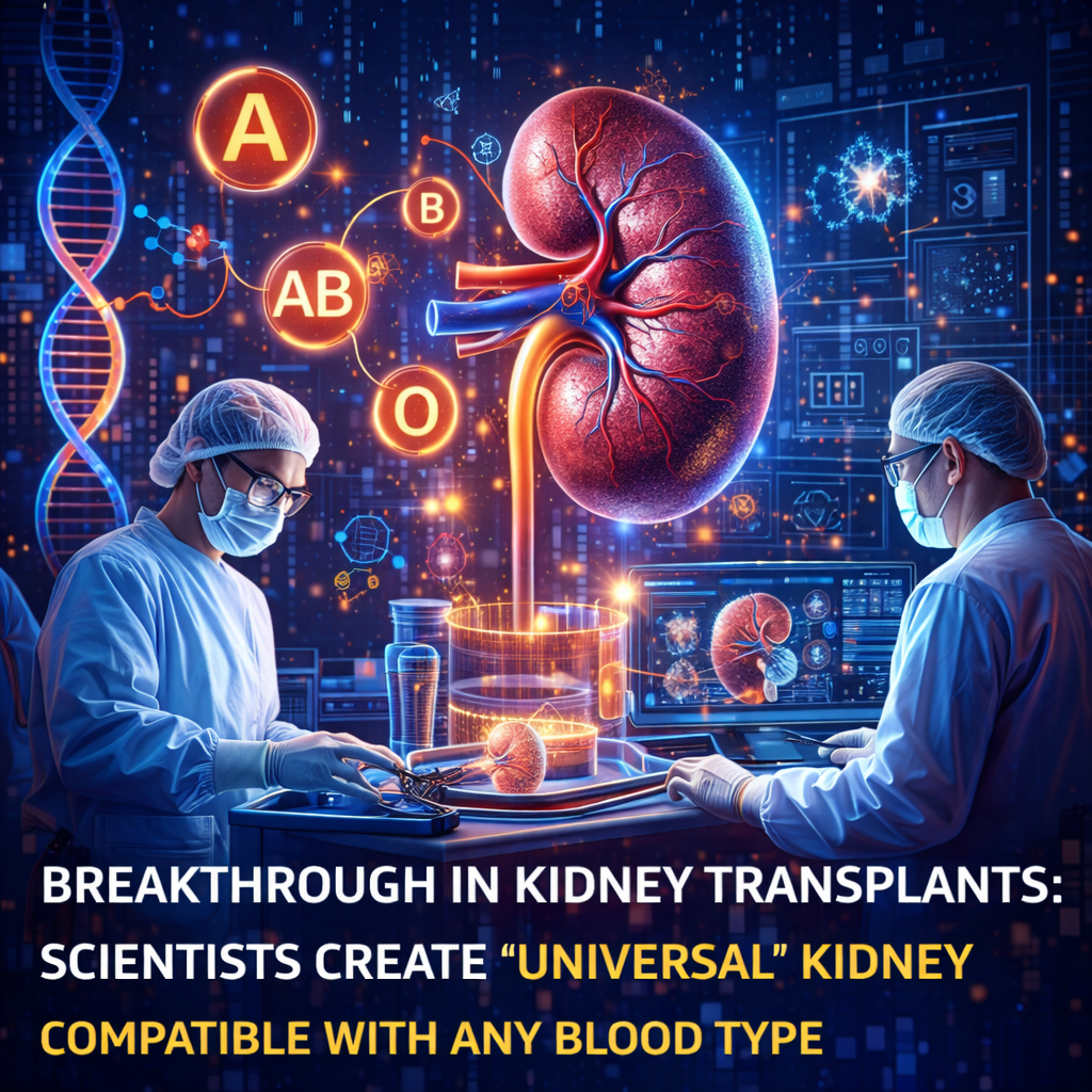 Breakthrough in Kidney Transplants: Scientists Create 'Universal' Kidney Compatible with Any Blood Type