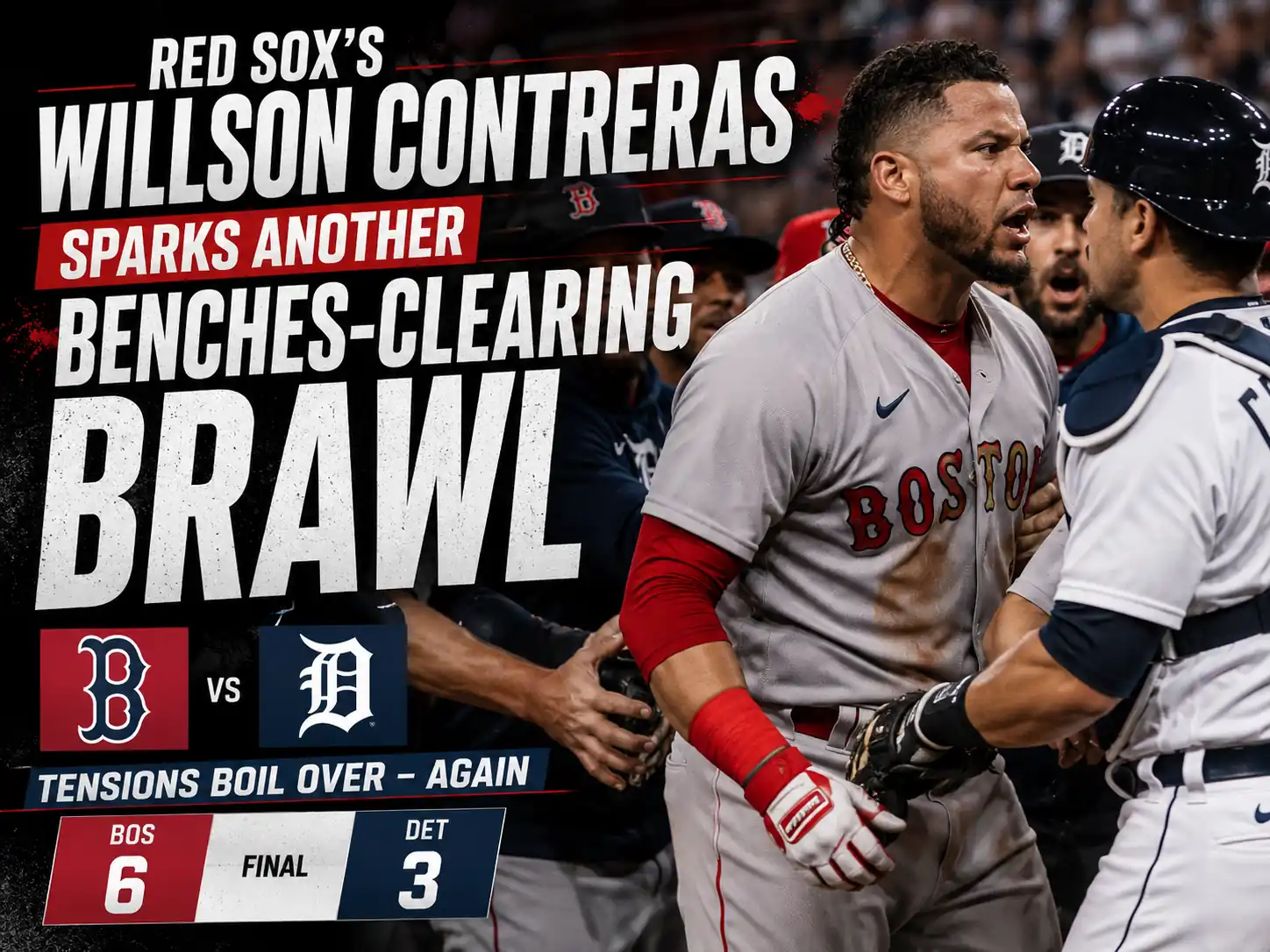 Red Sox's Willson Contreras Sparks Another Benches-Clearing Brawl