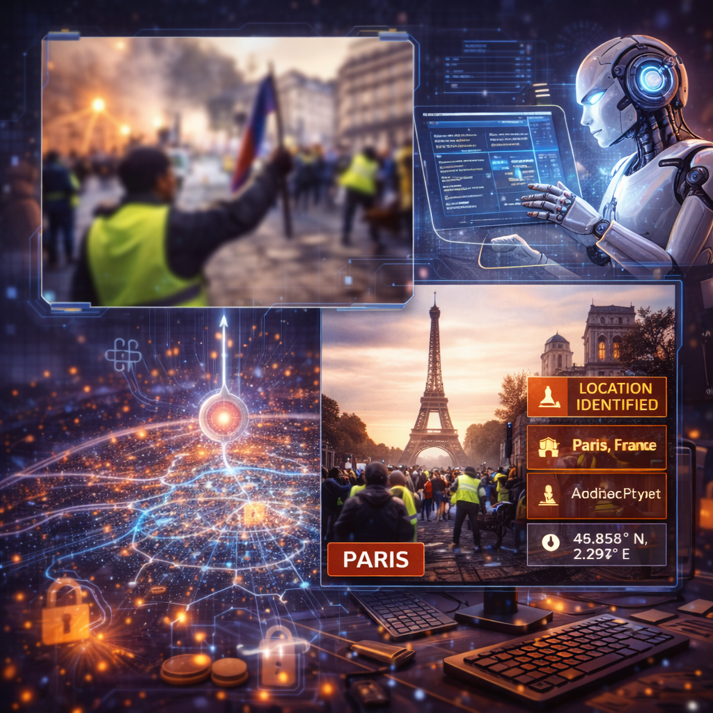 Uncovering the Truth: Geolocating a Blurry Pic from the Paris Protests with AI