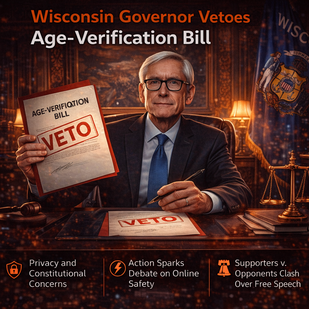 Wisconsin Governor Vetoes Age-Verification Bill