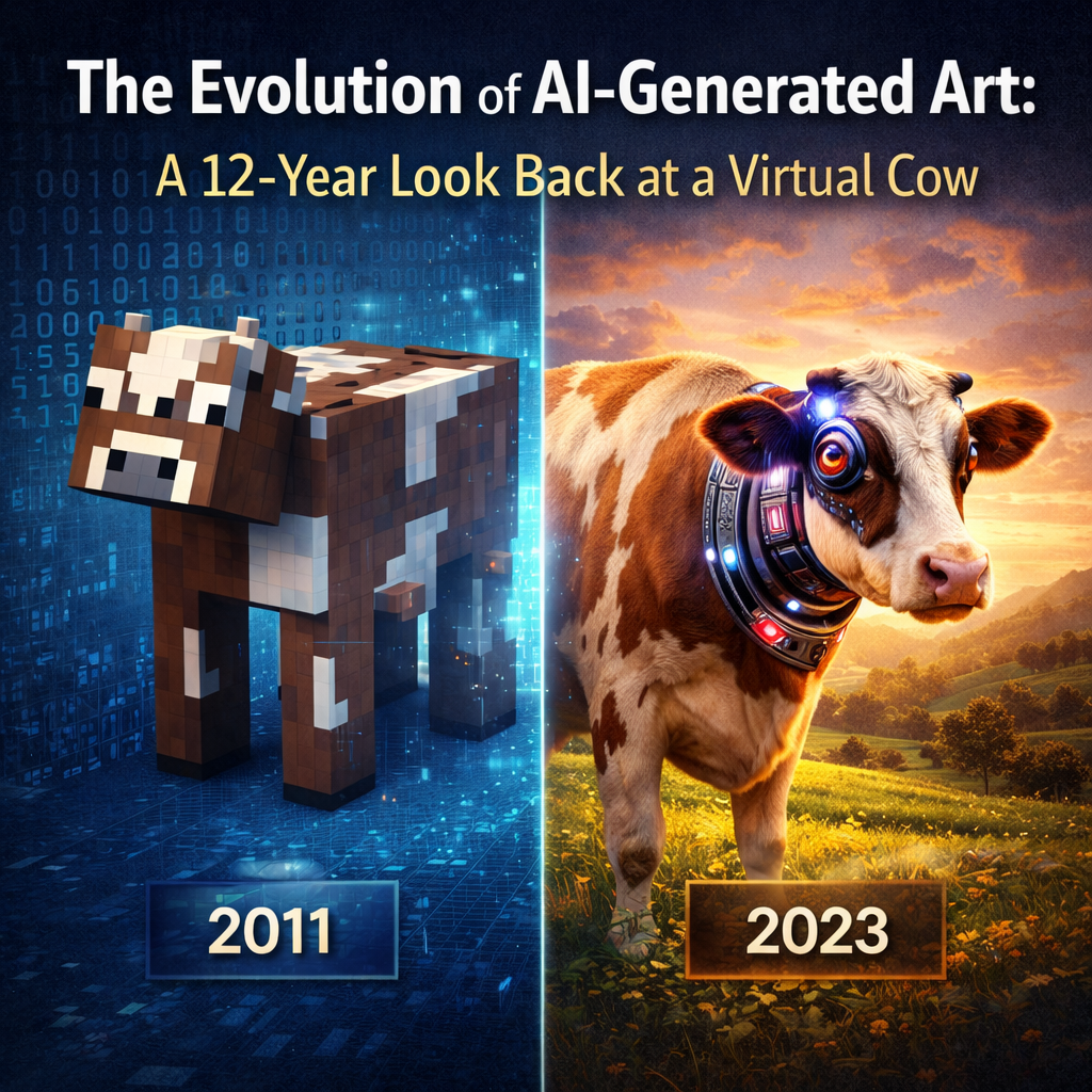 The Evolution of AI-Generated Art: A 12-Year Look Back at a Virtual Cow