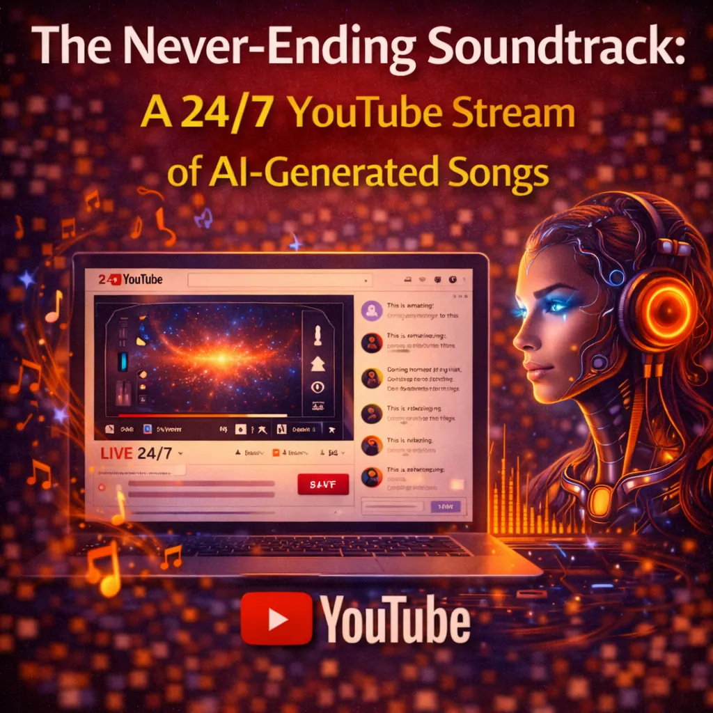 The Never-Ending Soundtrack: A 24/7 YouTube Stream of AI-Generated Songs