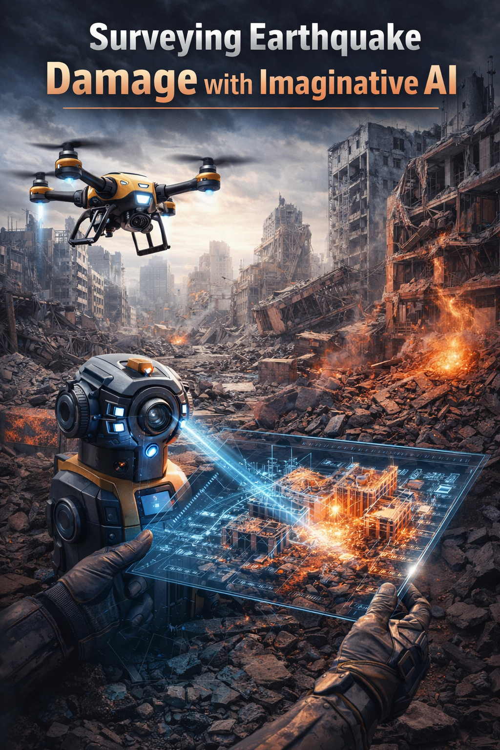 Surveying Earthquake Damage with Imaginative AI
