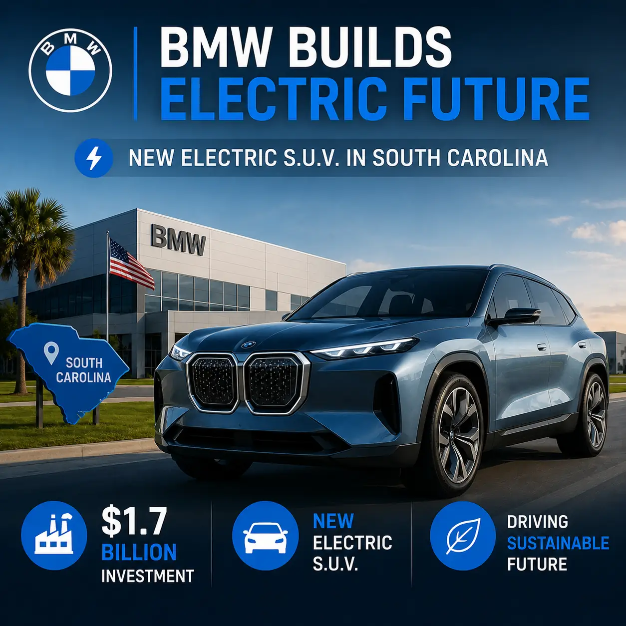BMW Invests in Electric Future with New S.U.V. in South Carolina