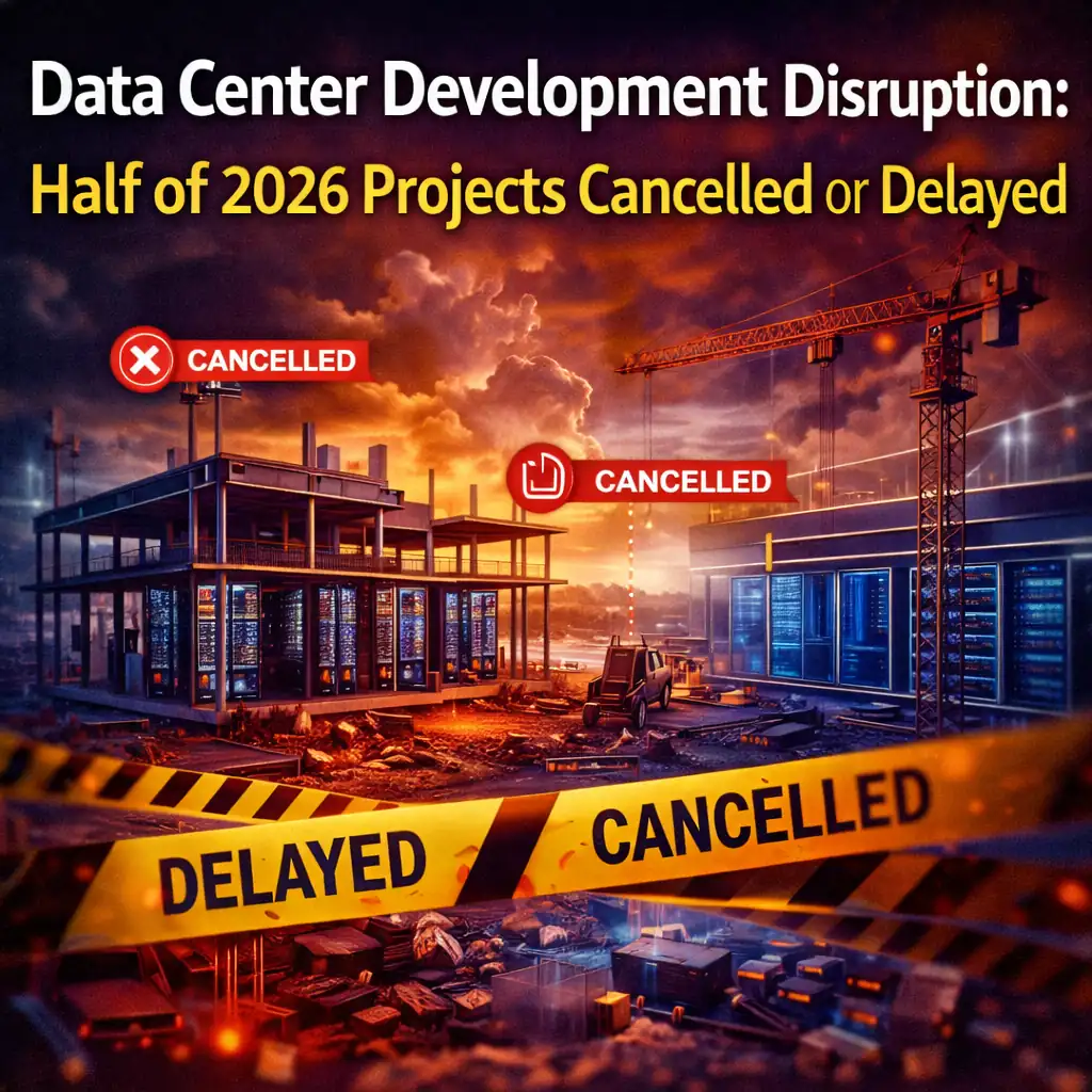 Data Center Development Disruption: Half of 2026 Projects Cancelled or Delayed