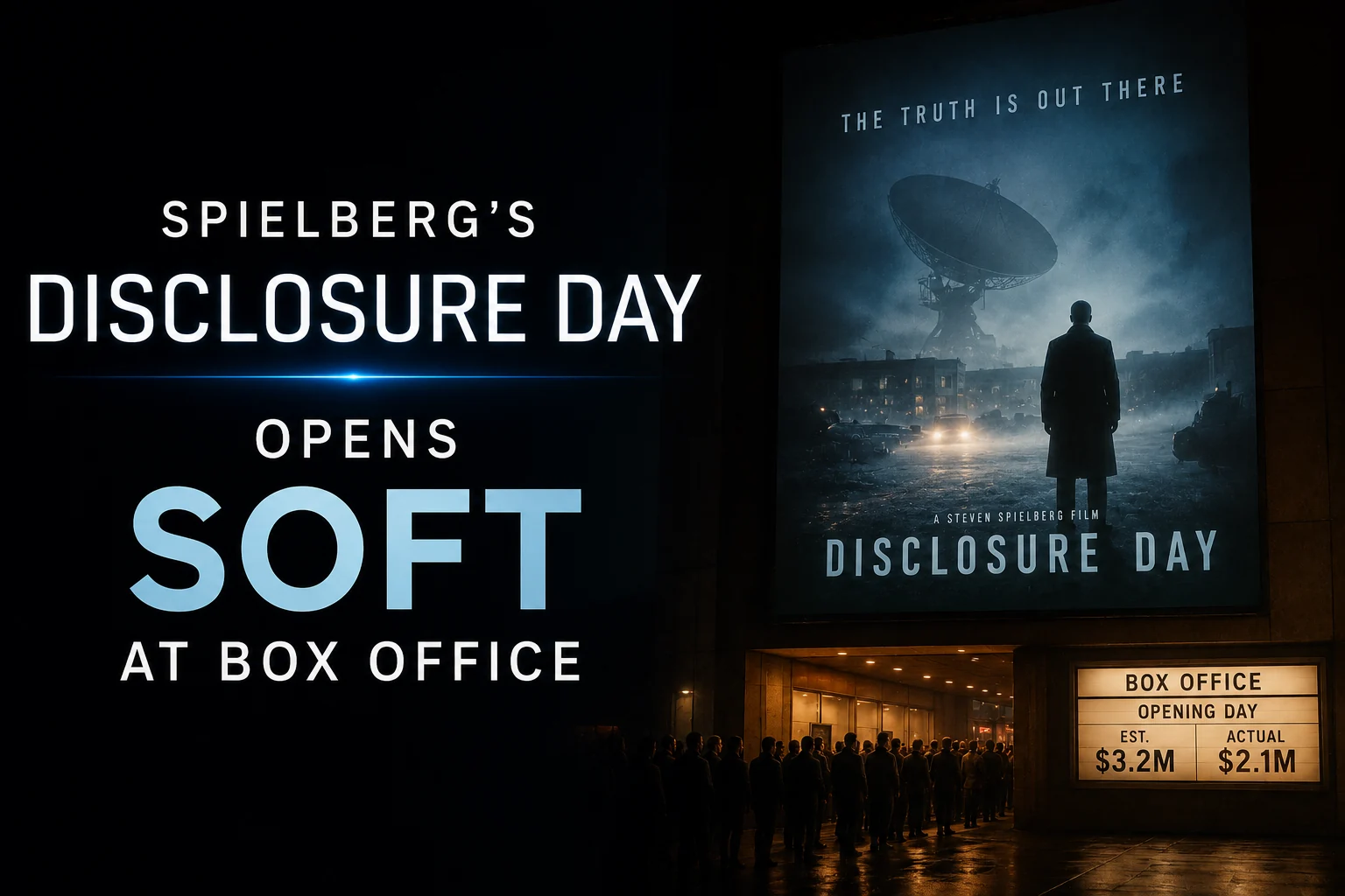 Spielberg's Disclosure Day Opens Soft at Box Office