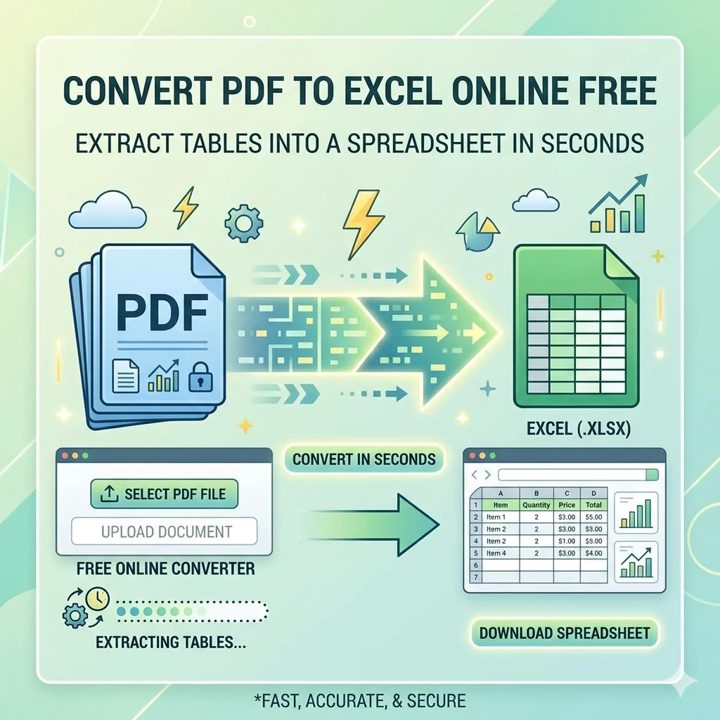 Convert PDF to Excel Online Free — Extract Tables Into a Spreadsheet in Seconds