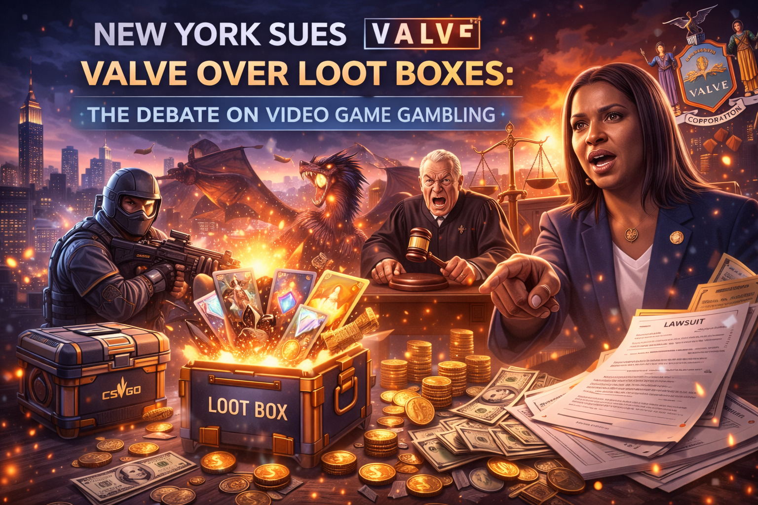 New York Sues Valve Over Loot Boxes: The Debate on Video Game Gambling