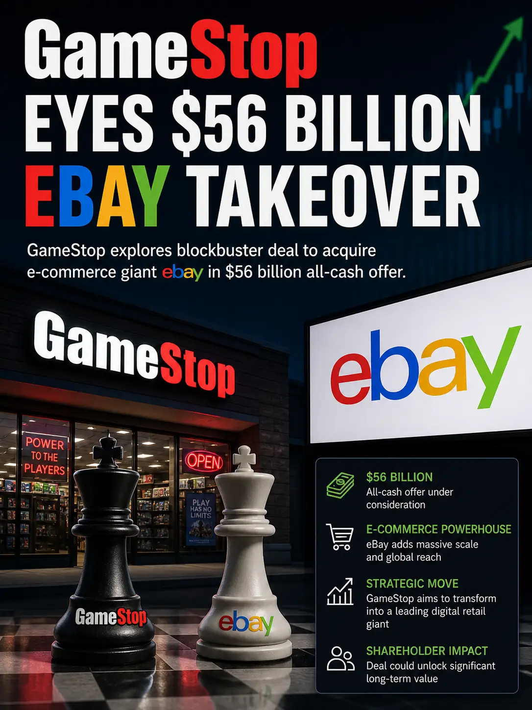 GameStop Eyes $56 Billion eBay Takeover