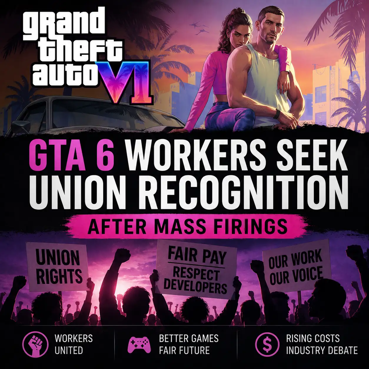 GTA 6 Unionization Efforts Gain Momentum Amid Mass Firings