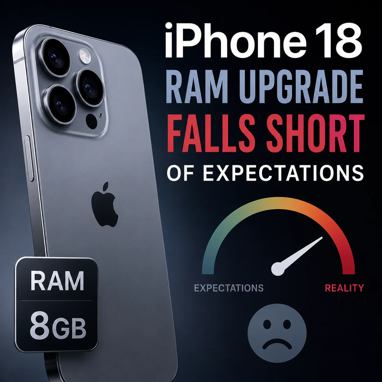 iPhone 18 RAM Upgrade Falls Short of Expectations