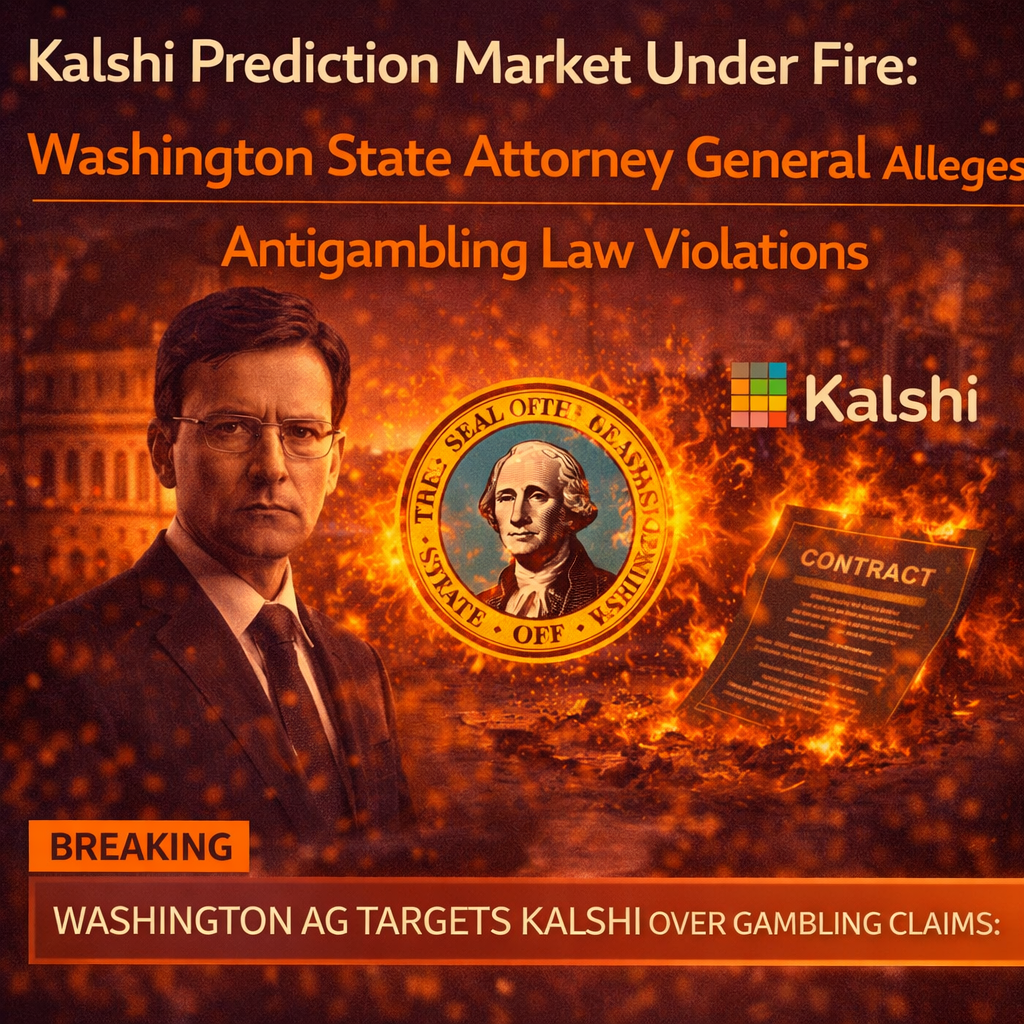 Kalshi Prediction Market Under Fire: Washington State Attorney General Alleges Antigambling Law Violations