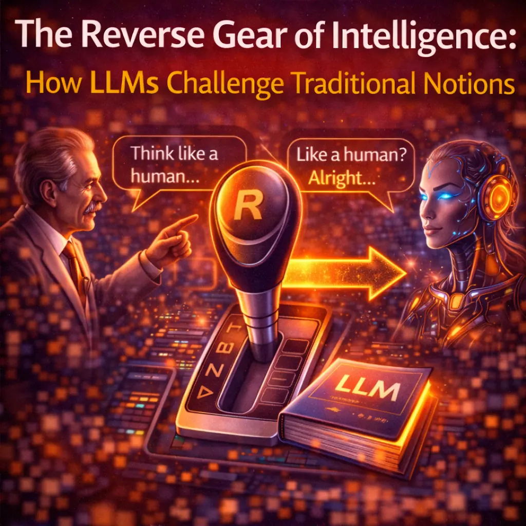 The Reverse Gear of Intelligence: How LLMs Challenge Traditional Notions
