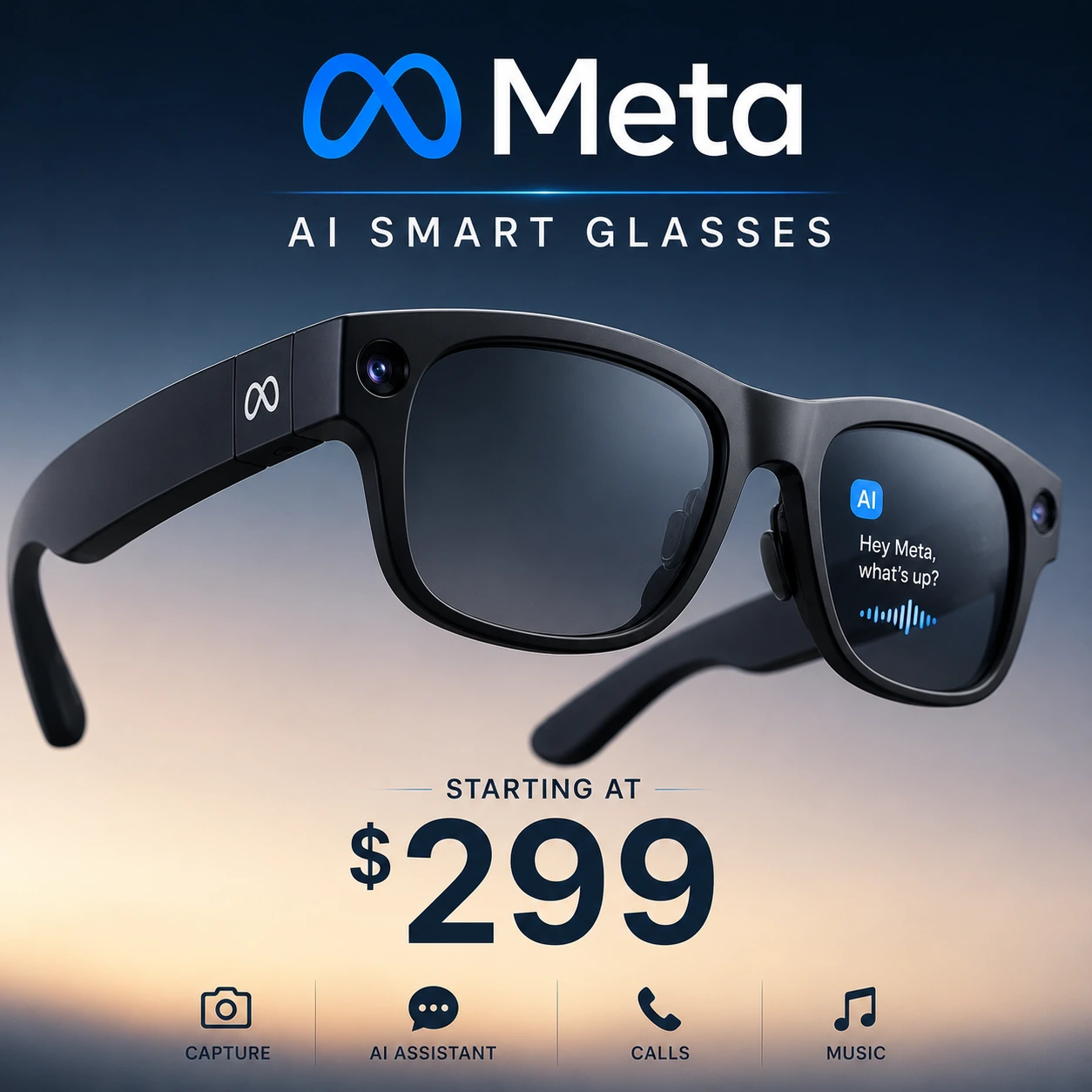 Meta Unveils Affordable AI Smart Glasses Starting at $299