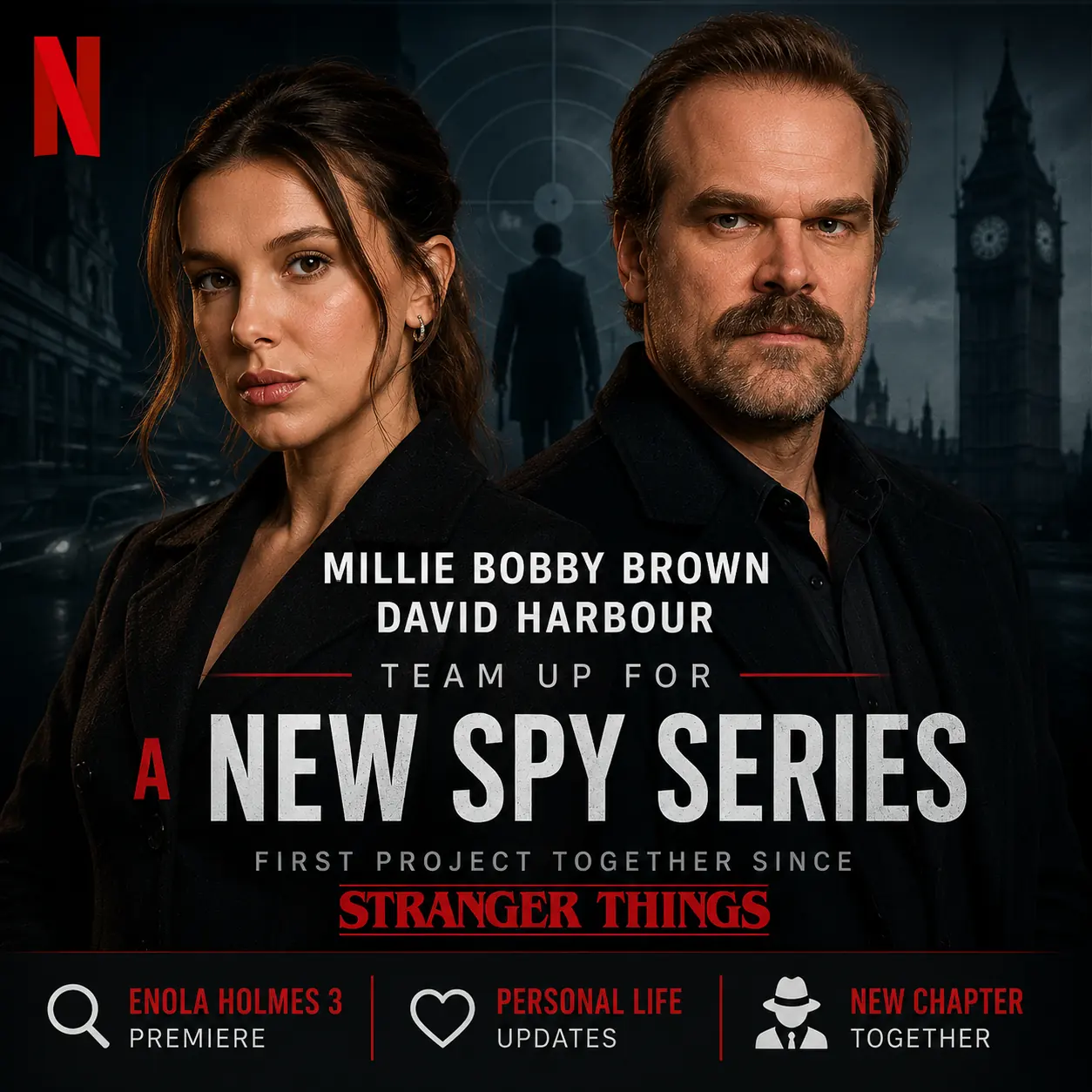Millie Bobby Brown and David Harbour Reunite for Netflix Spy Drama