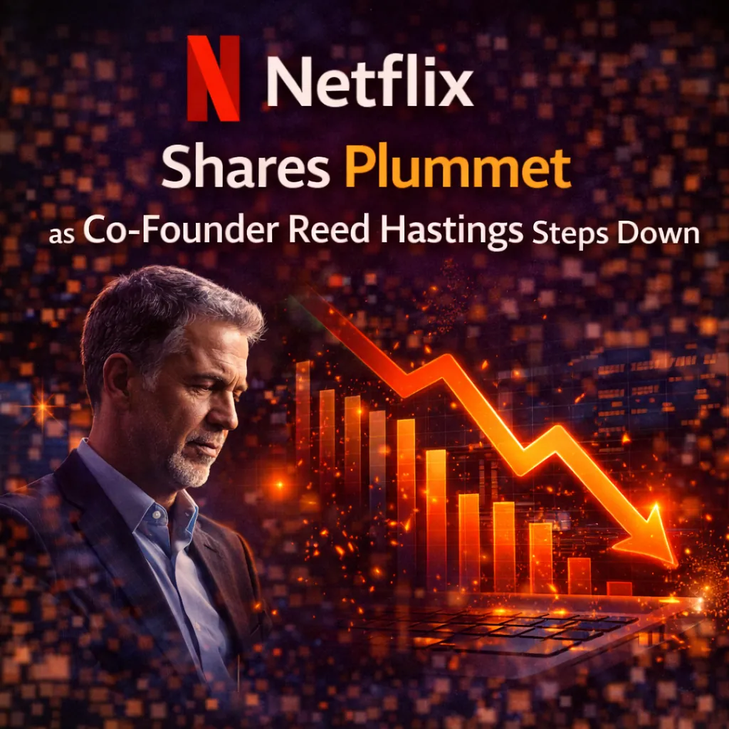 Netflix Shares Plummet as Co-Founder Reed Hastings Steps Down
