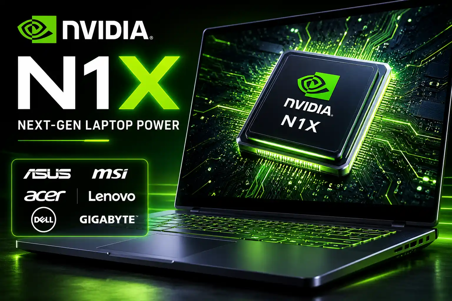Nvidia's N1X Laptop Processors Teased by Tech Giants
