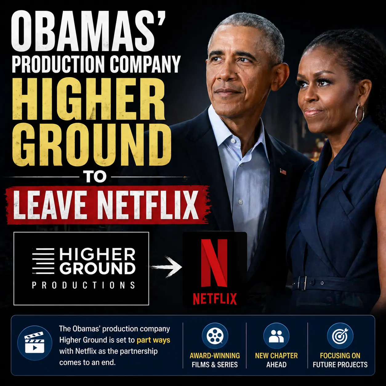 Obamas' Production Company Higher Ground to Leave Netflix