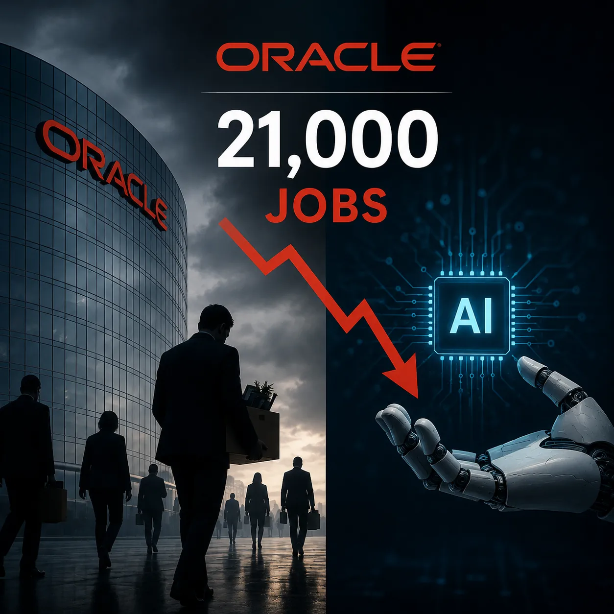 Oracle Cuts 21,000 Jobs Amid AI Adoption