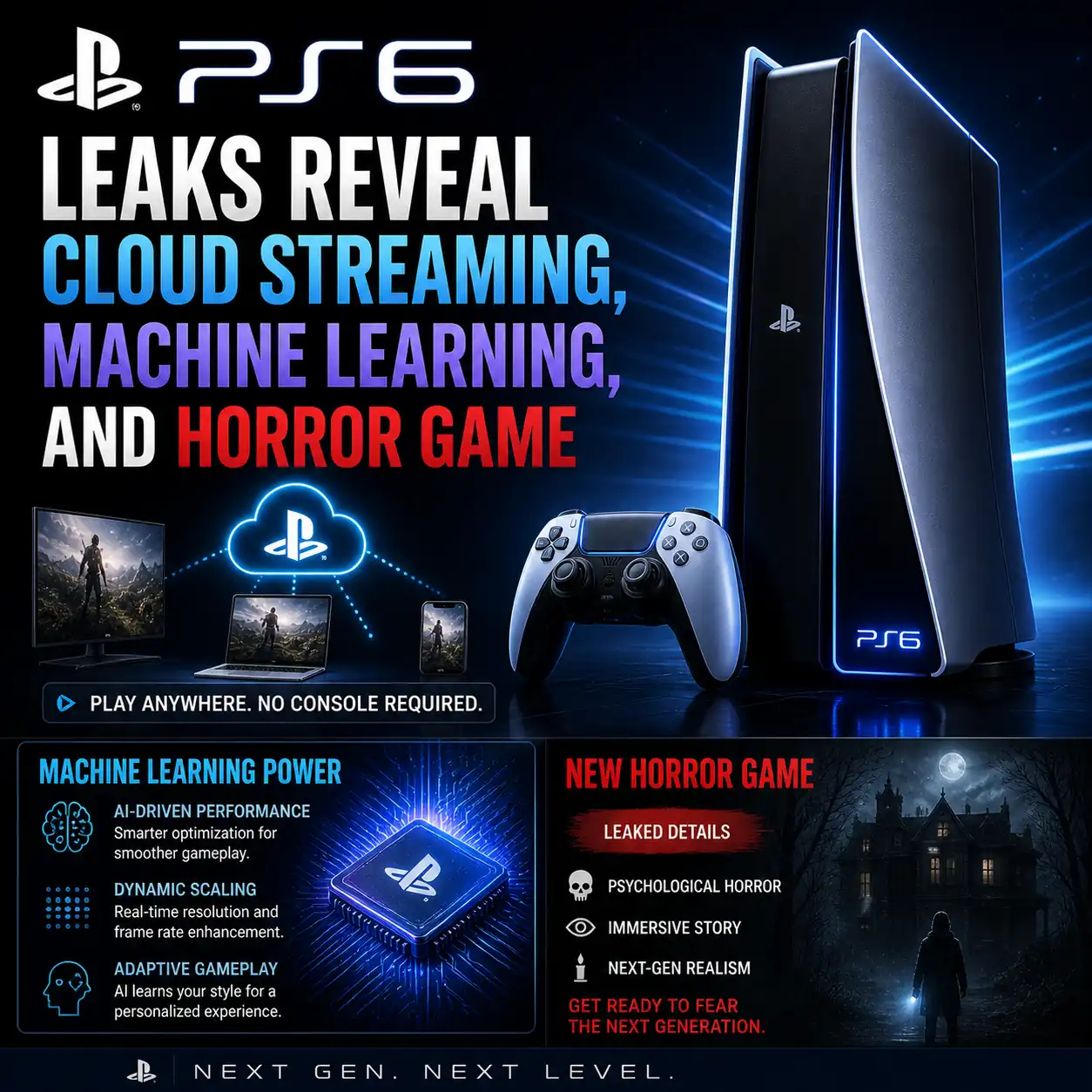 PS6 Leaks: Cloud Streaming, Machine Learning, and Horror Game