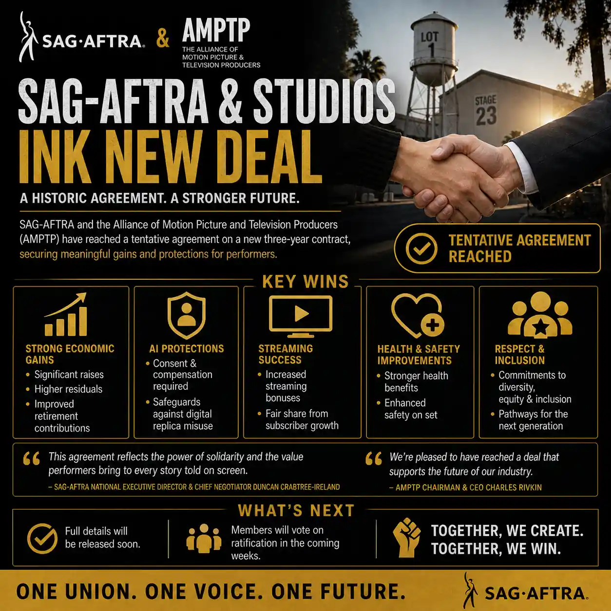 SAG-AFTRA & Studios Ink New Deal