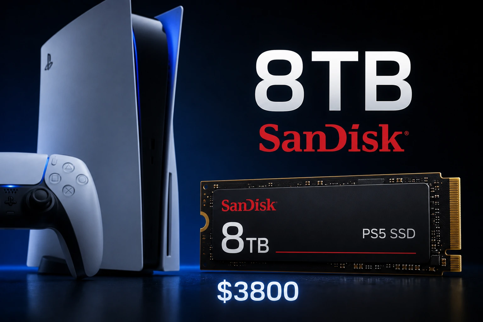 SanDisk Unveils 8TB PS5 SSD at $3800