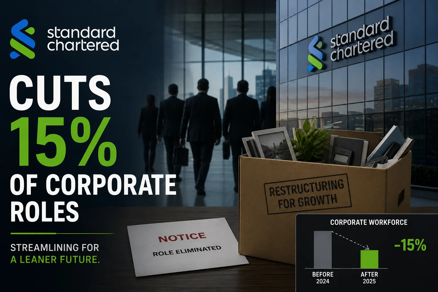 Standard Chartered Cuts 15% of Corporate Roles