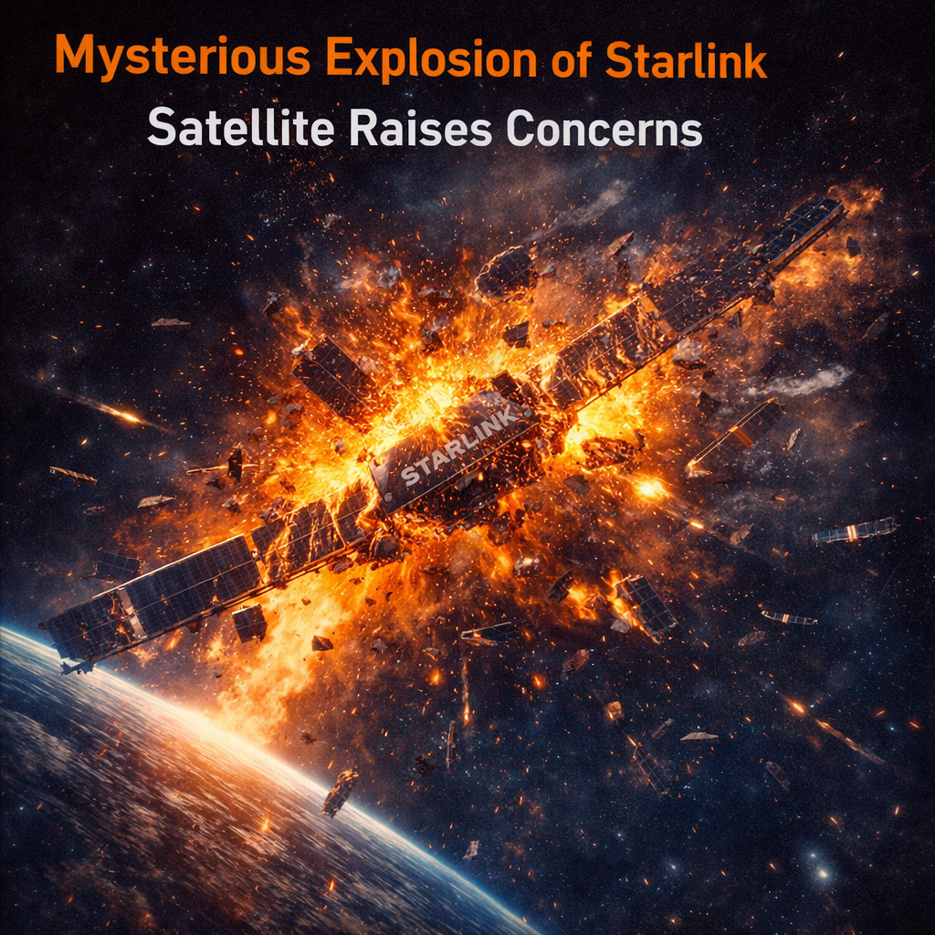 Mysterious Explosion of Starlink Satellite Raises Concerns