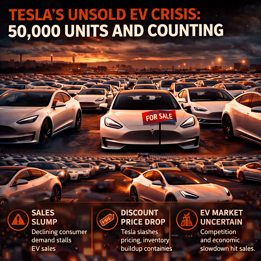 Tesla's Unsold EV Crisis: 50,000 Units and Counting