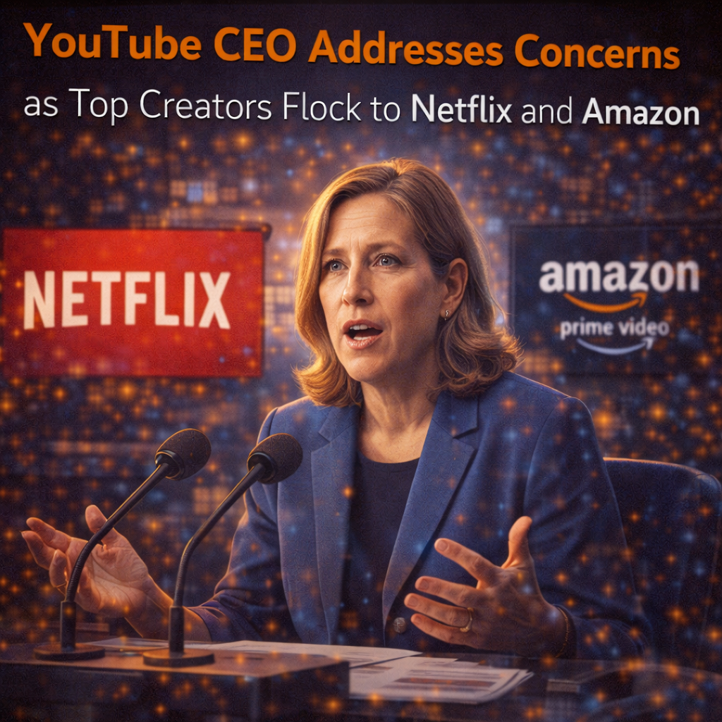 YouTube CEO Addresses Concerns as Top Creators Flock to Netflix and Amazon