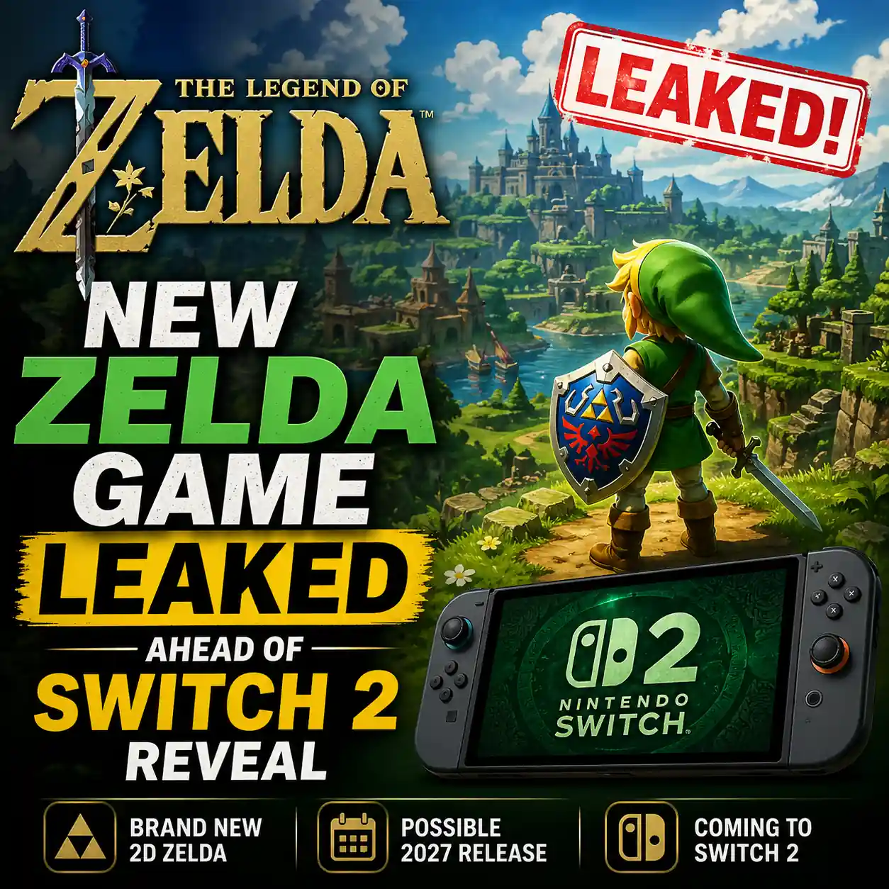 New Legend of Zelda Game Leaked Ahead of Switch 2 Reveal