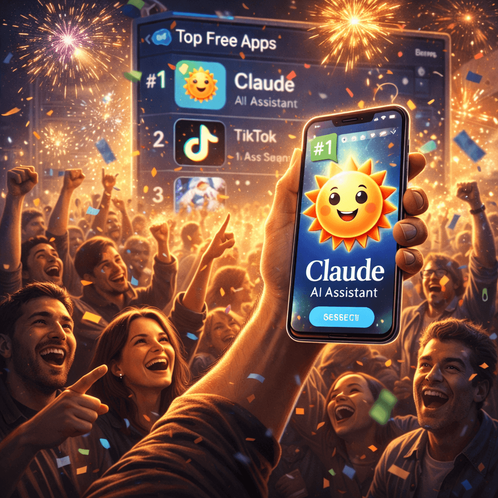 Claude Reaches Top Spot on App Store as Users Flock to Show Support