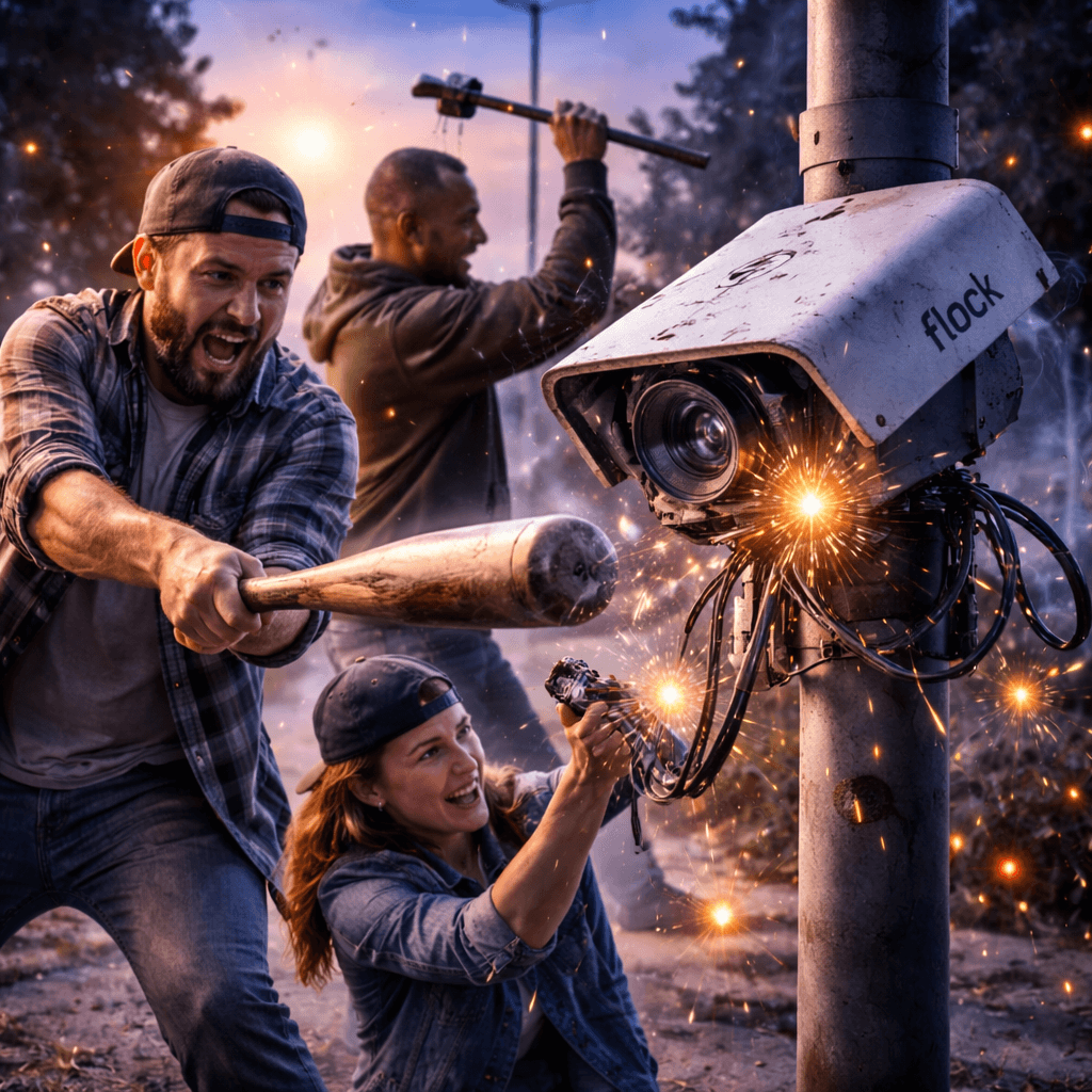 The Rise of Anti-Surveillance: Americans Destroying Flock Cameras