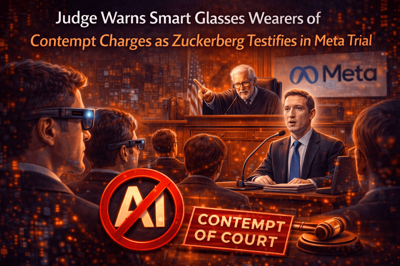 Judge Warns Smart Glasses Wearers of Contempt Charges as Zuckerberg Testifies in Meta Trial